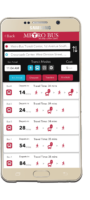 Image of the Metro bus Smart Ride App Trip Planer on a mobile phone.