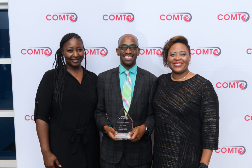 From left to right, COMTO Minnesota Chapter President Tekia Jefferson, Metro Bus CEO Ryan I. Daniel, and COMTO  National President & CEO April Rai. 