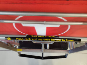 Fixed route bike rack instruction