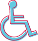 Icon image of a wheelchair