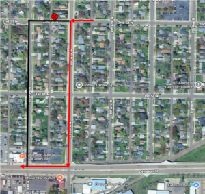 Starting immediately, route 1 outbound will be on detour due to road construction. From 2nd St N and 10th Ave N, left on 10th Ave N, right on Division St, resume route. There will be no temporary bus stops for this detour.