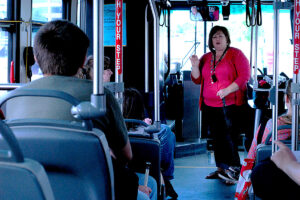 ugf-training_22.TONED_ Travel Trainer giving instructions on a Fixed Route bus.