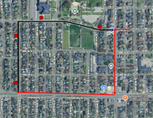 Beginning 6am Friday September 4, 2026, Route 11 outbound will be on detour do to tree removal. From 7th St S and 9th Ave S, left on 9th Ave S, right on University Dr, resume route. No temporary stops will be posted.