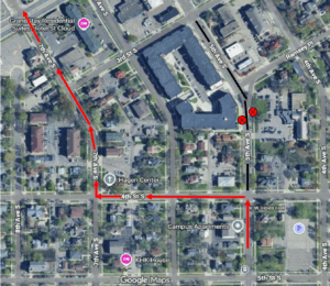 Starting immediately, Routes 5, 8, 11 and 12 will be on detour due to road closed. From 5th Ave S make a Right on Ramsey Pl. turning Left on 4th Ave S. turning Left at 3rd St S then Right at 5th Ave S. Resume route. This detour will remain until 5th Ave S is open.