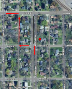 Beginning Wednesday July 22 at 5:00 AM, Route 9 inbound will be on detour for maintenance work. Beginning at Killian Blvd SE, left on 8th St SE, right on 5th Ave SE, left 7th St SE, resume route. No temporary stops will be added. This detour is expected to last 2 days.