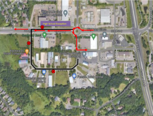 Effective Immediately, Outbound route 12 will be on detour due to a road closure on Southway Dr. Route 12 will turn left onto the Eastern Southway Dr roundabout, left on Germany St, resume route. This detour is expected to last until next Monday May 18, 2026.