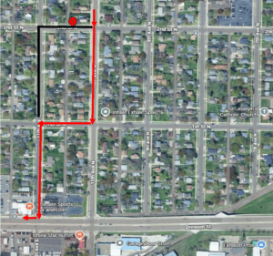 Starting immediately, route 2 inbound will be on detour due to road construction. From 10th Ave N and 2nd St N, straight on 10th Ave N, right on 1St St N, Left on 11st Ave N, Right on Division St, resume route. There will be no temporary bus stops for this detour.