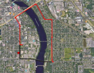 Beginning Friday July 12, 2024 at 600pm, Route 8 Outbound will be on detour due to road construction. Leaving SCSU, right 5th Ave, right Division St, right Wilson Ave, left 7th St SE, right Killian Ave, left 11th St SE, right 15th Ave SE, left University Dr, resume route.