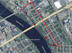 Beginning 5am Wednesday August 19, route 9 inbound will be on detour due to a road closure. From 7th St SE and Wilson Ave SE, right Wilson Ave SE, left E. St Germain, resume route. This is expected to last through Friday afternoon August 21.